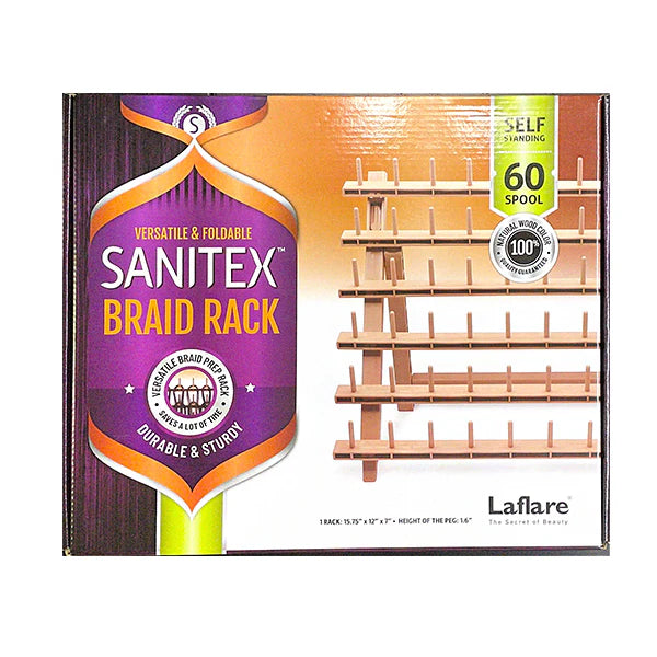 Laflare Sanitex Versatile n Foldable Braiding Hair Rack 60 Spool