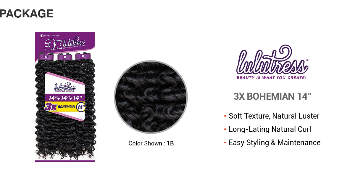 Sensationnel Crochet Braids Lulutress 3X Bohemian 14"