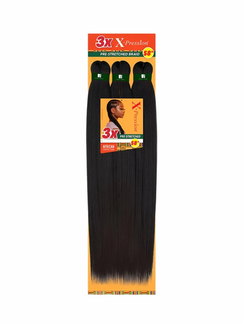 Sensationnel Synthetic African Collection X-Pression 3X Volume Pre-stretched Braid 58"