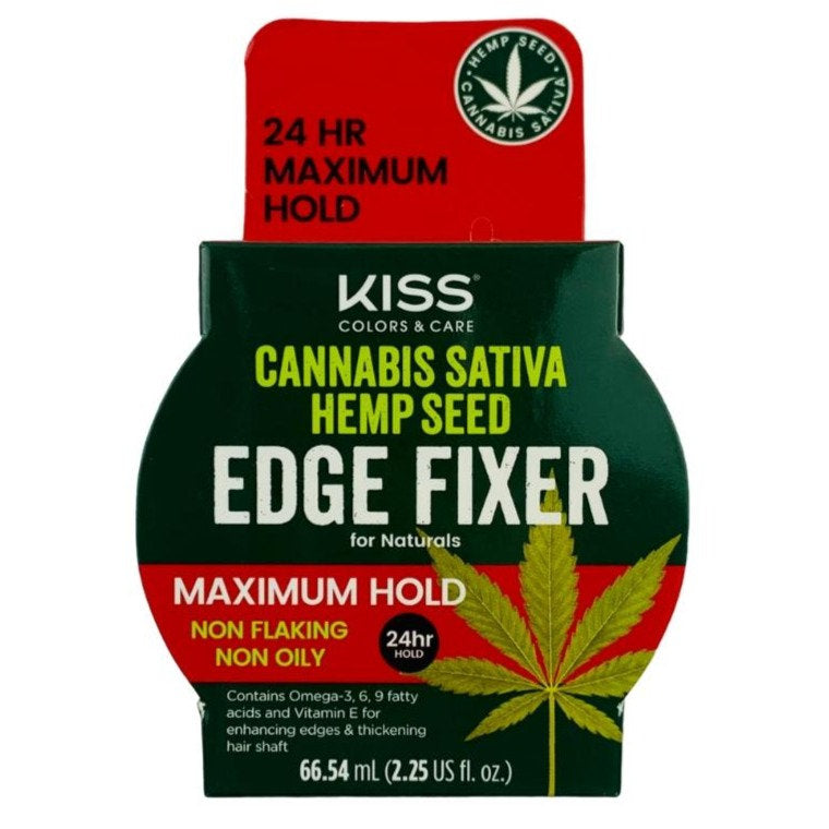 KISS CANNABIS SATIVA HEMP SEED EDGE FIXER MAXIMUM HOLD 2.25oz