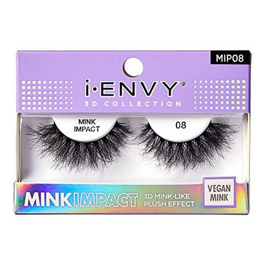 Kiss i-Envy False Lashes 3D Collection Mink Impact Vegan Mink Eyelashes