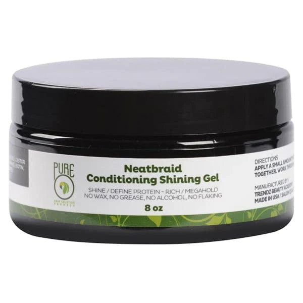 PureO Natural Neatbraid Conditioning Shining Hair Gel 8oz