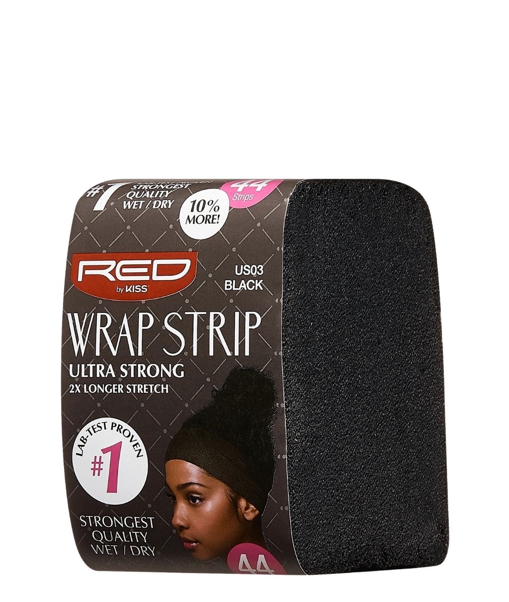 RED BY KISS WRAP STRIPS BLACK 2.5"