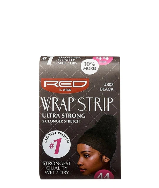 RED BY KISS WRAP STRIPS BLACK 2.5"